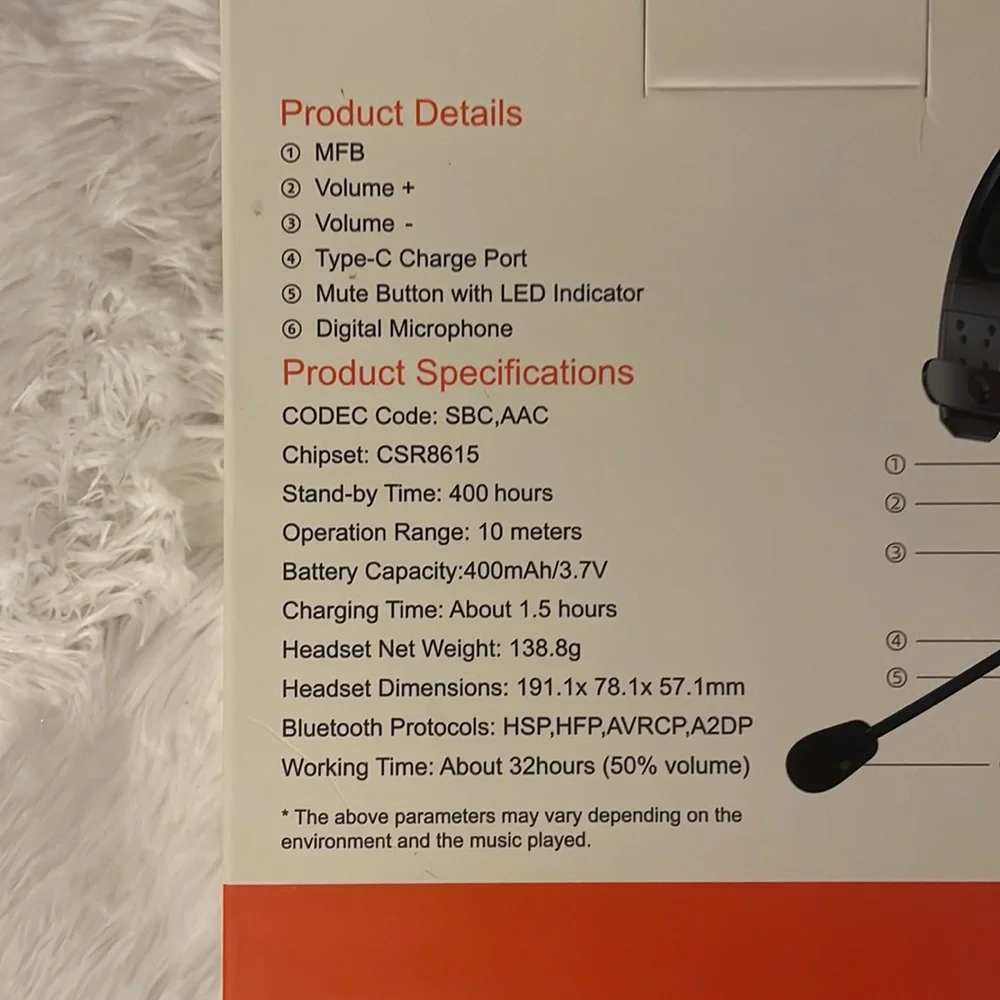 Velkpro M100c noise canceling talking headset New box unopened